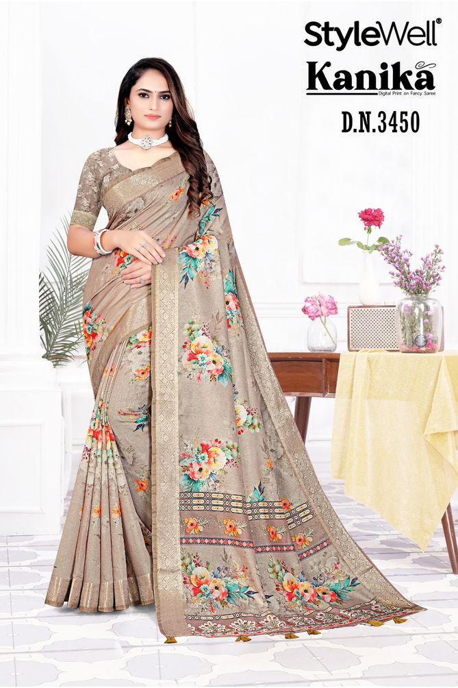 Kanika By Stylewell Digital Printed Designer Sarees Wholesale Shop In Surat